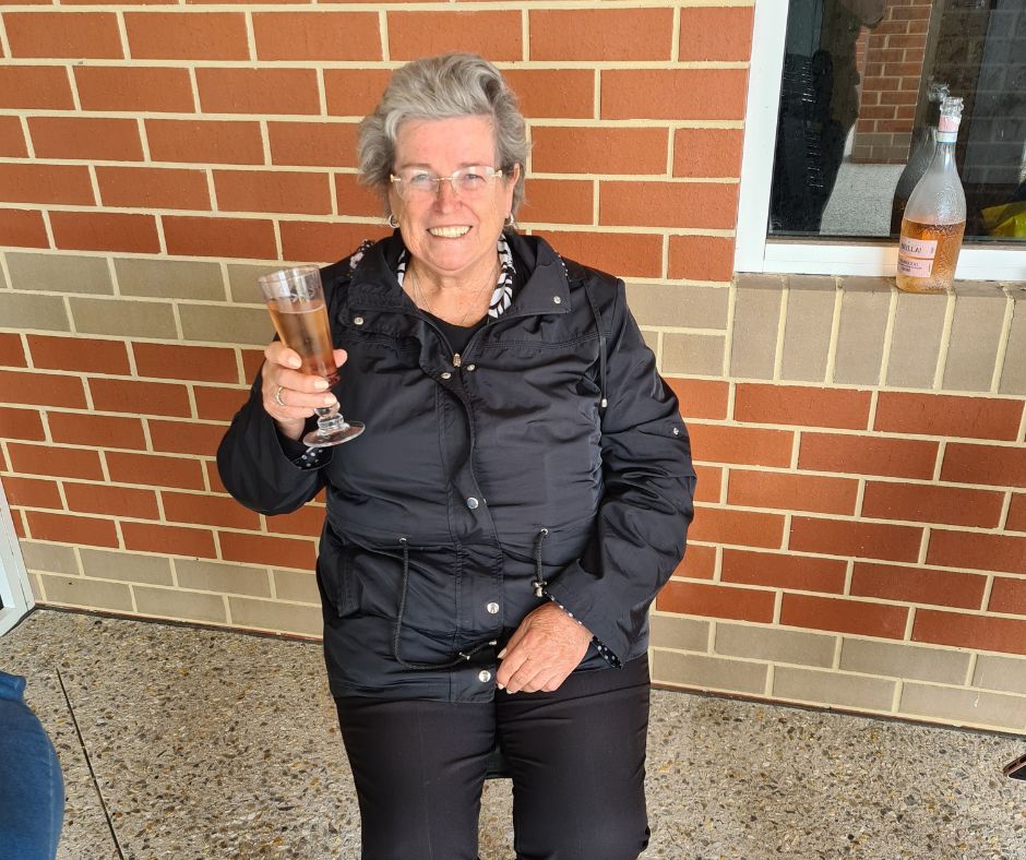 Homeowner Dee celebrating the arrival of her new home into Edenlife Australind