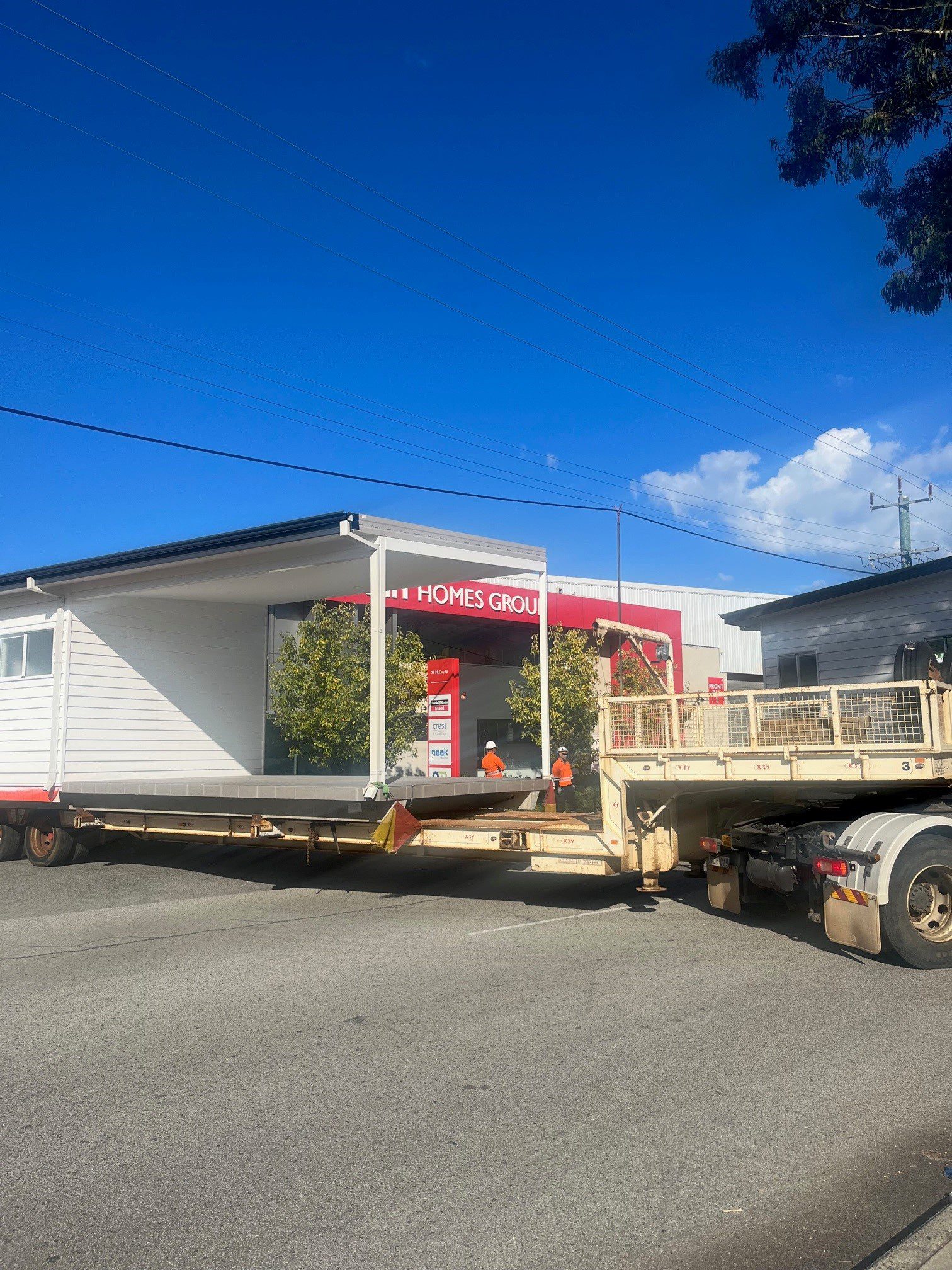 A new home being transported to the Edenlife Australind lifestyle community