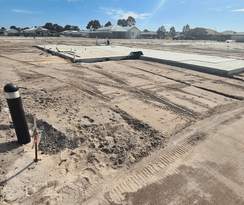 Slab down on a new home build at Edenlife Australind.